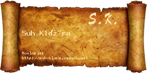 Suh Klára névjegykártya